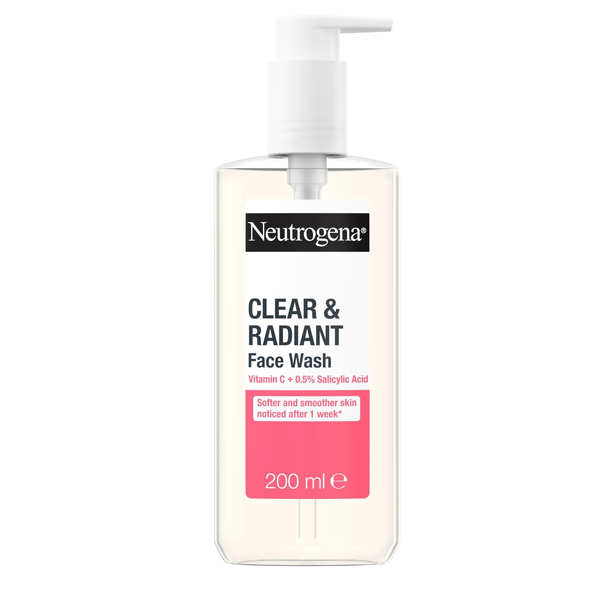 Refreshingly Clear Facial Wash with Pink Grapefruit and Vitamin C, 200ml White
