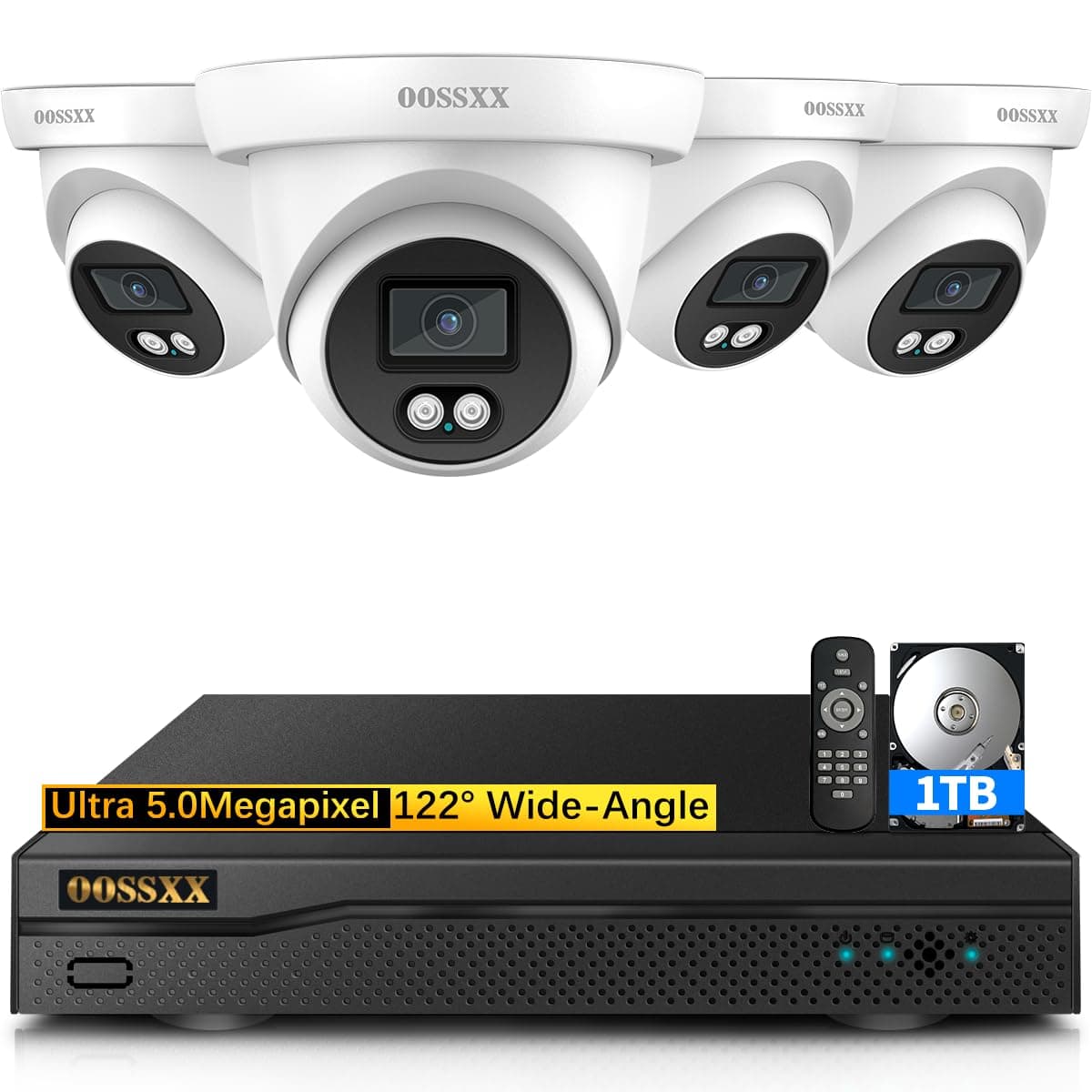 Wired Outdoor Security Camera System Dome Video Surveillance Cameras Systems Home Video Surveillance DVR Kits