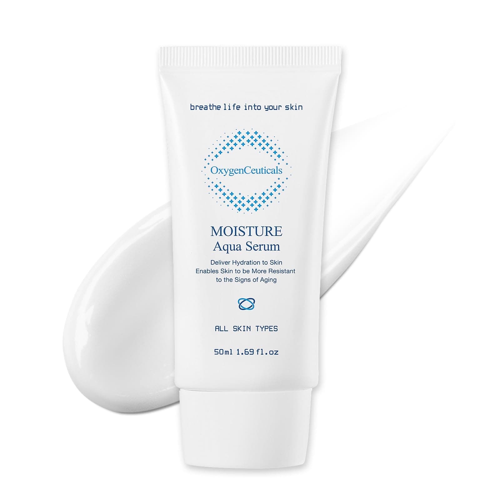 - OxygenCeuticals Moisture Aqua Serum – Deep Hydrating & Moisturizing Serum with Hyaluronic Acid & Jojoba Oil, Non-Irritating Formula suitable for Dry, Oily & Acne-Prone Skin. 1.69 fl.oz (50ml)