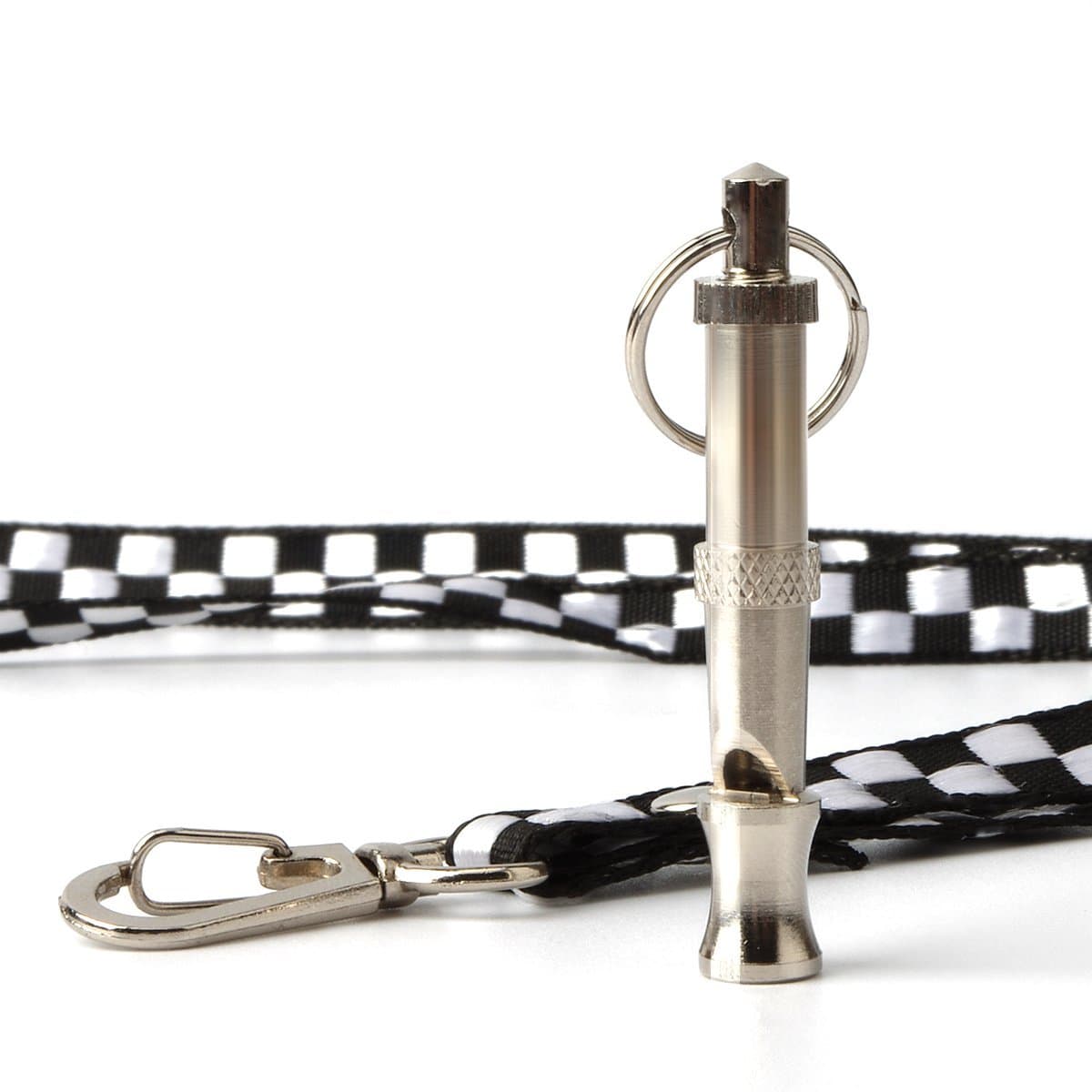 On'h Dog Whistle to Stop Barking with Dog Whistle Keychain Lanyard Gun Dog Whistles Training clicker Silent Repeller Silver Leather Holster for Pets Cat Pigeon Eagle
