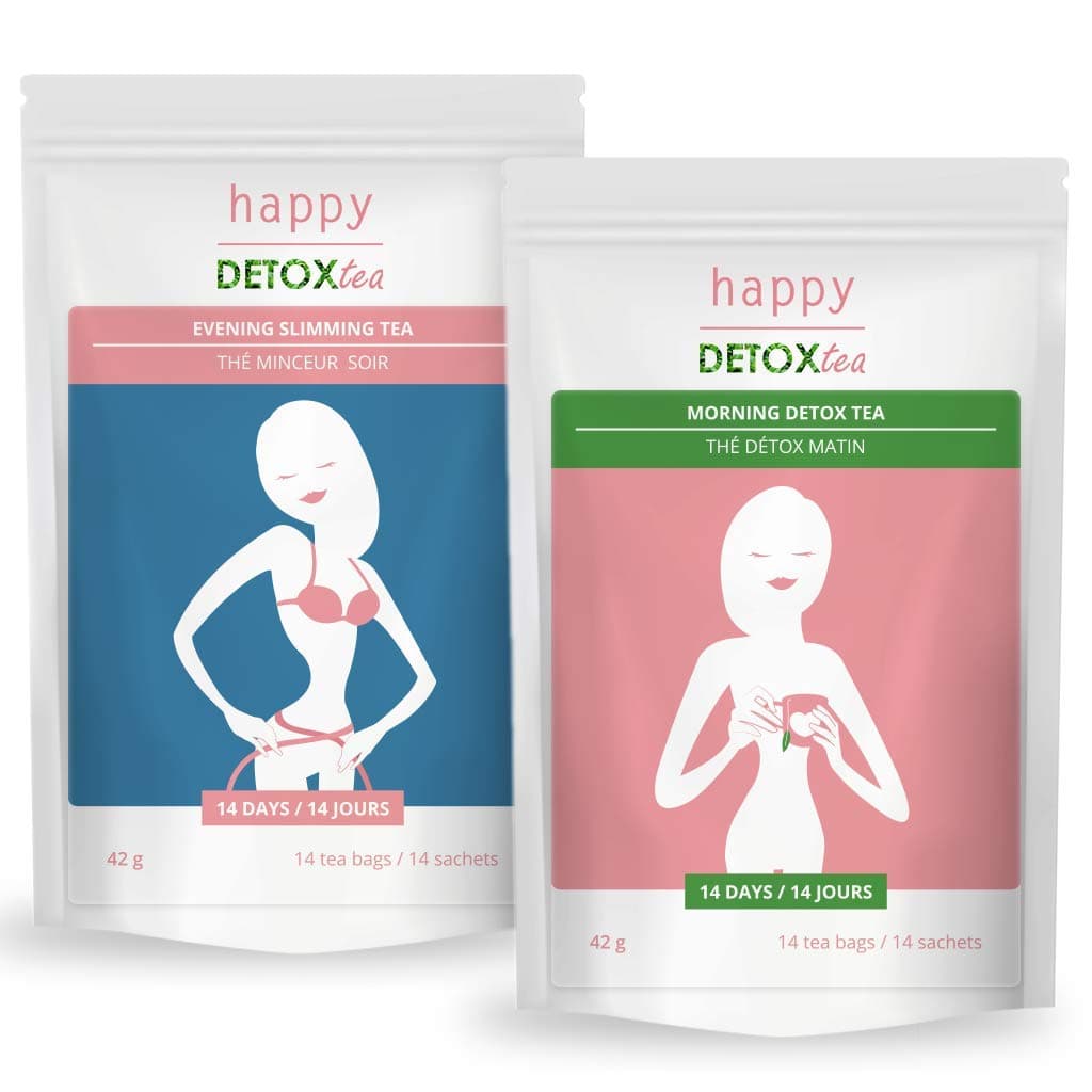 Slimming and Detox Tea - Teatox 14 Days - Happy Detox Tea - 2 Weeks Programme