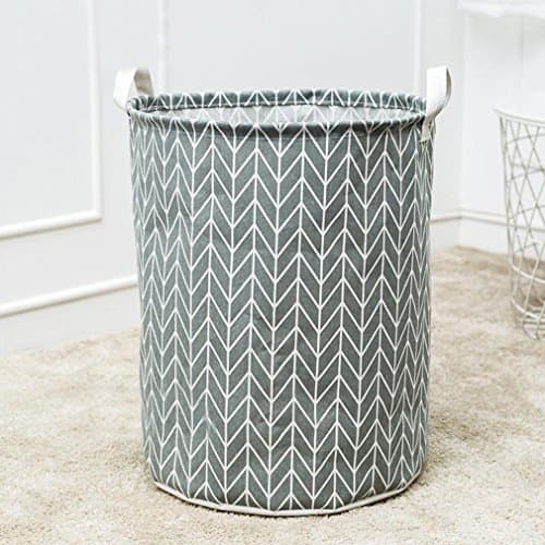 Laundry Basket Foldable Laundry Hamper Waterproof Canvas Clothes Storage (C)