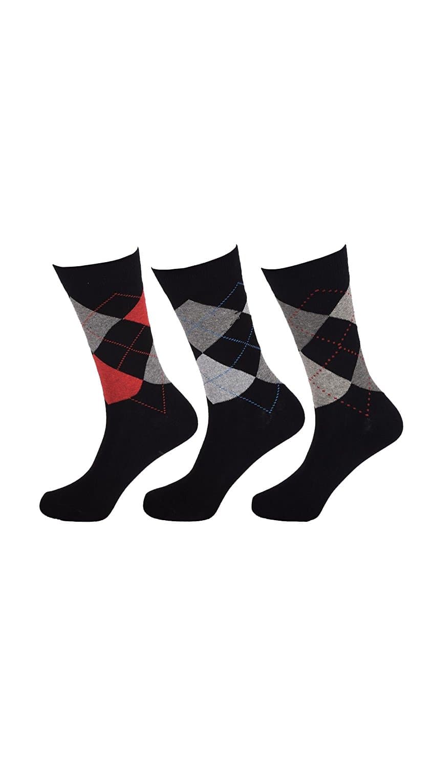 Tuscanny Perfumed Ultra Fresh Odourless Formal Men's Socks (Multicolour, Free Size) - Pack of 3