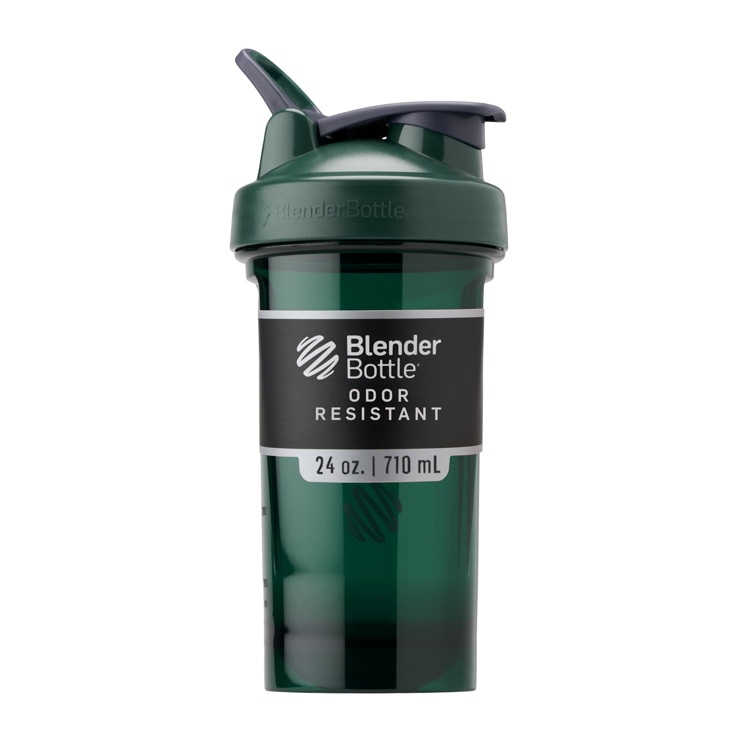 BlenderBottle Shaker Bottle Pro Series Perfect for Protein Shakes and Pre Workout, 24-Ounce, Full-Color Green