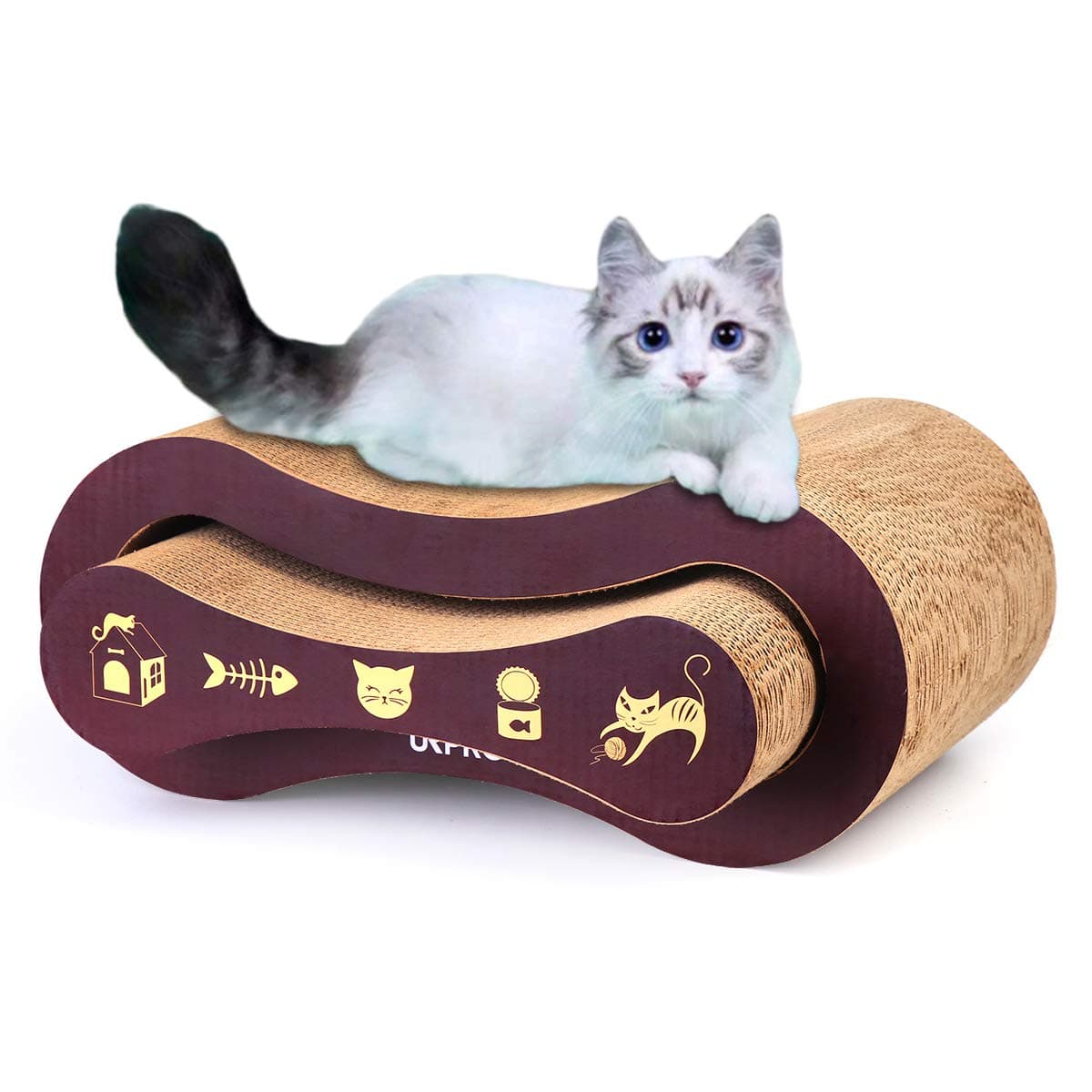 Cat Scratcher, 2-in-1 Cat Scratcher Cardboard, Cat Sofa, Cat Scratching Pad, Cat Furniture, Cat Bed, Cat Scratching Post