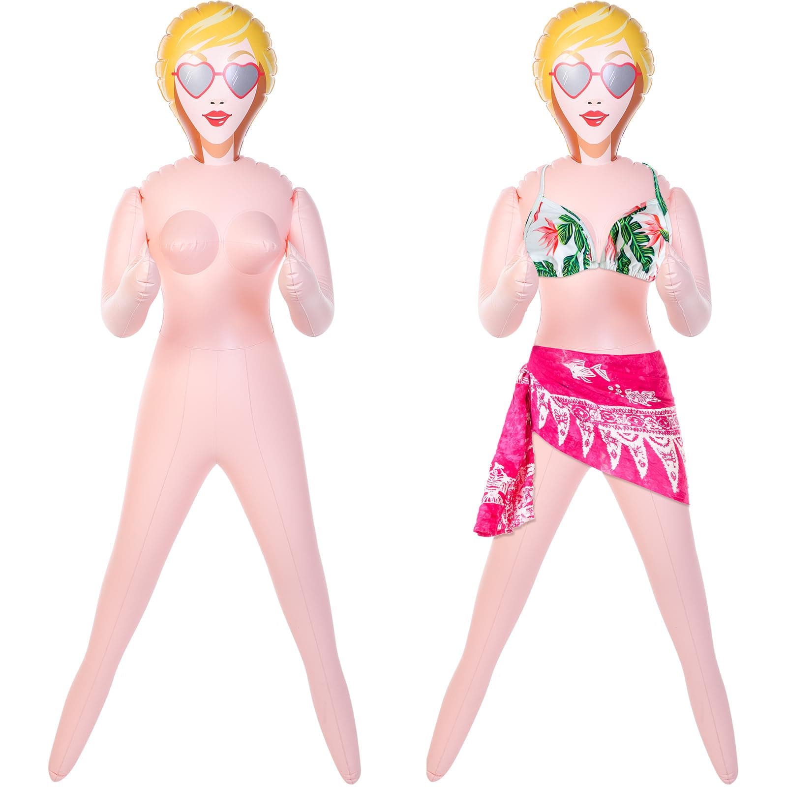 Liliful59 Inch No Moving Parts Judy Doll Funny Inflatable Dress up Doll Blow up Doll's Life Size for Adult Guys Bachelors Men Women Bachelorette Party Prank Gag Gift Holiday Decoration(Jessica)