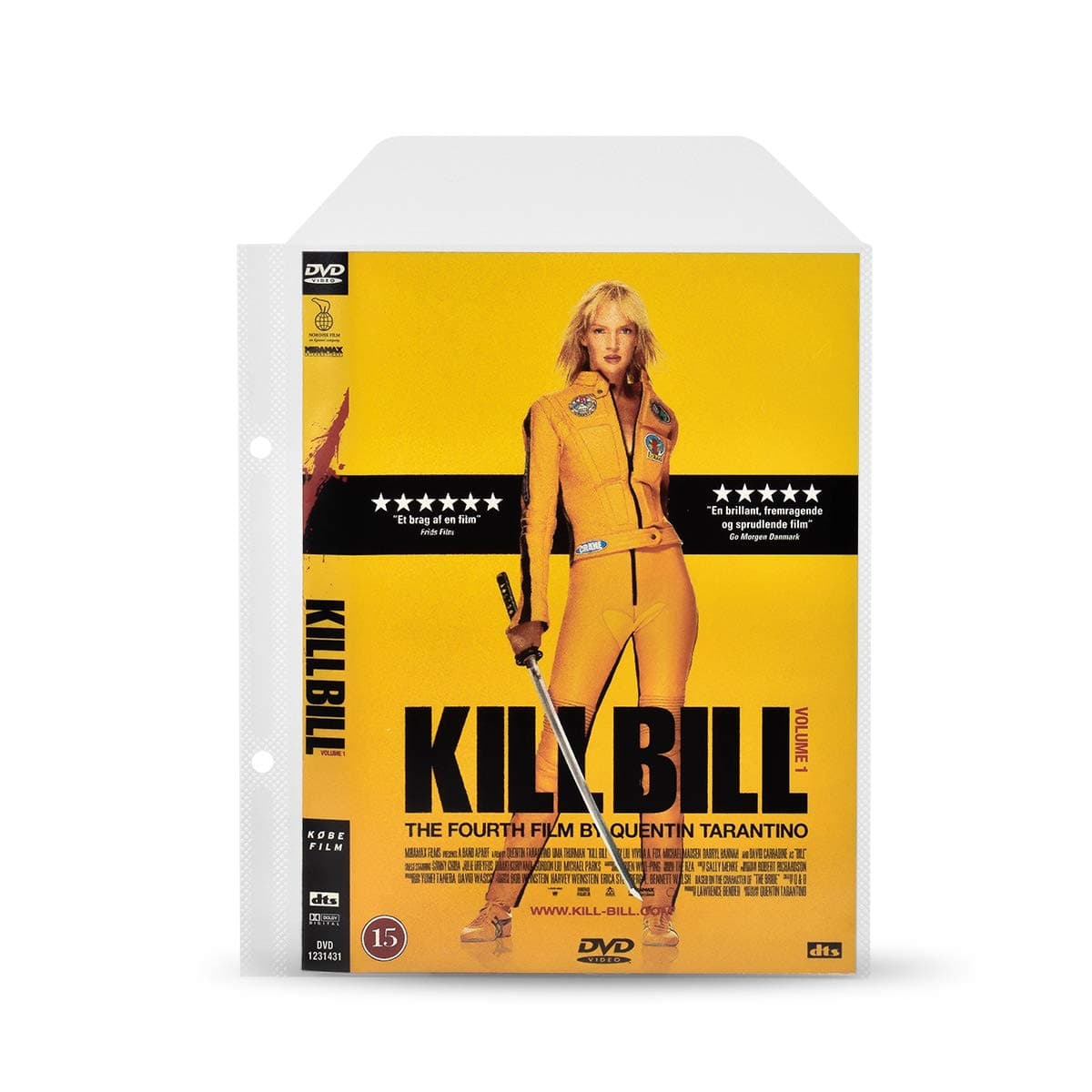 Djois 3L DVD Sleeves with Binder Holes for DVD Storage Wallet/Holder - Plastic Pockets For Disc Storage - 10282, 100 Count (Pack of 1)