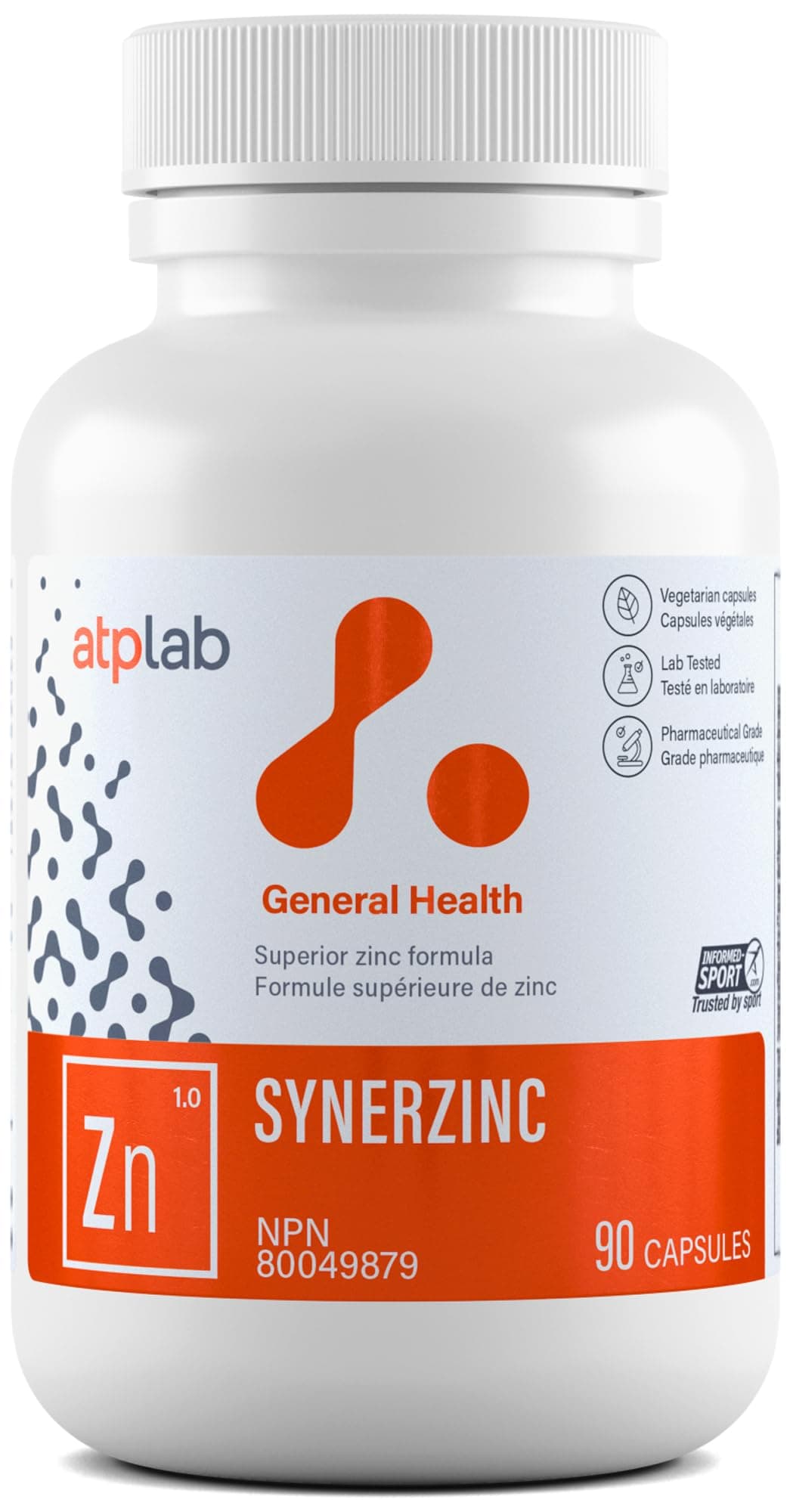 ATP LAB Synerzinc 90 caps - Vegan Zinc Supplement for Men and Women - Zinc Mineral Supplements - Healthy Skin - Zinc Vitamins for Adults