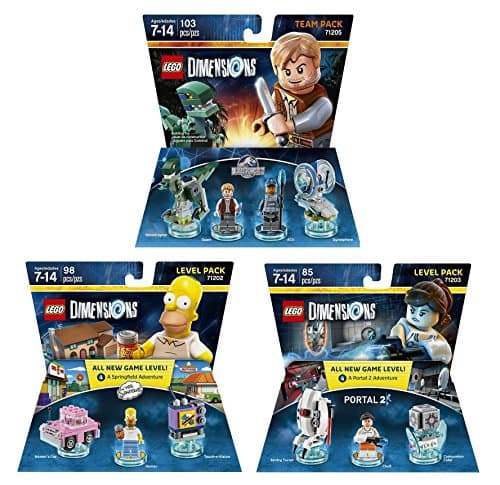 The Simpsons Homer Level Pack + Portal 2 Level Pack + Jurassic World Team Pack - Lego Dimensions (Non Machine Specific)