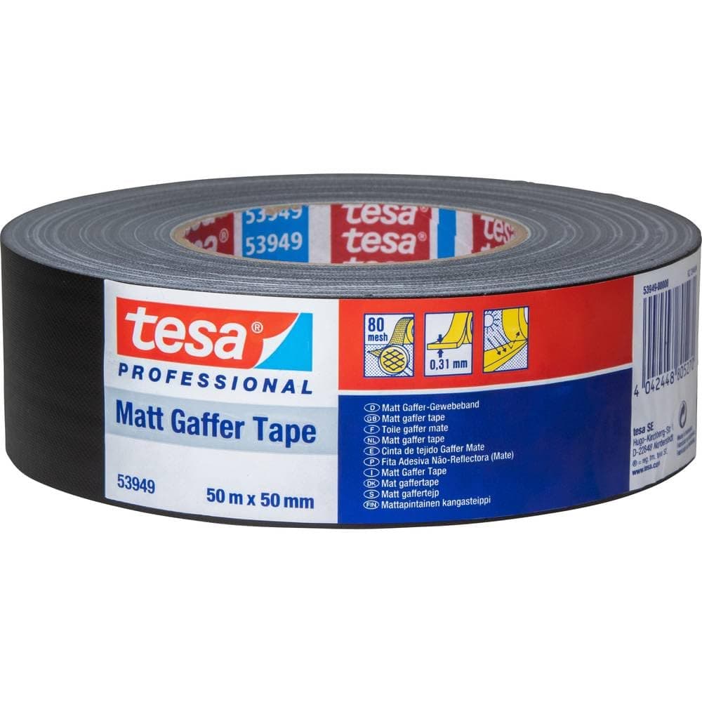 reg; Gaffer Adhesive Tape 50 m x 50 mm Black (Matte)