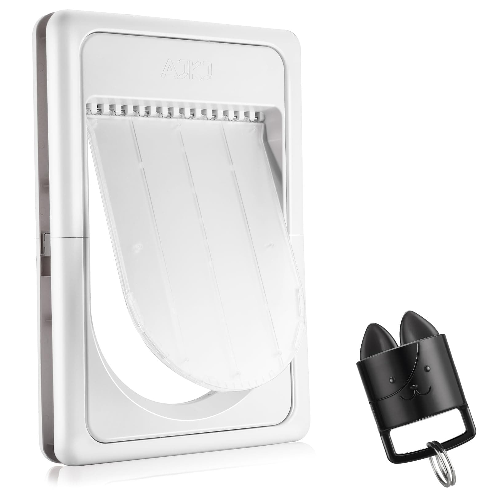 Smart Electronic Pet Door, Automatic Dog Door with 3 Modes, Battery Powered Electronic Sensor Pet Door with 1 Sensing Key, Fit for Large Pets Up to 85lbs. (Not WiFi Connected/App Enabled)