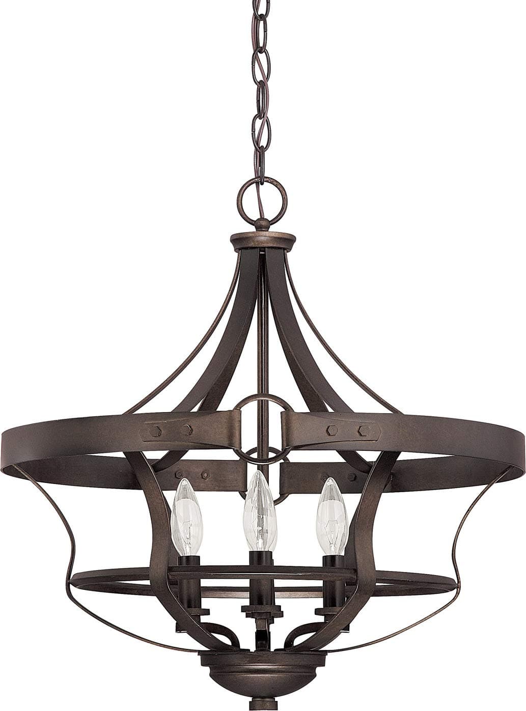 Capital Lighting 4208TB Chastain 4-Light Foyer Fixture, Tobacco Finish