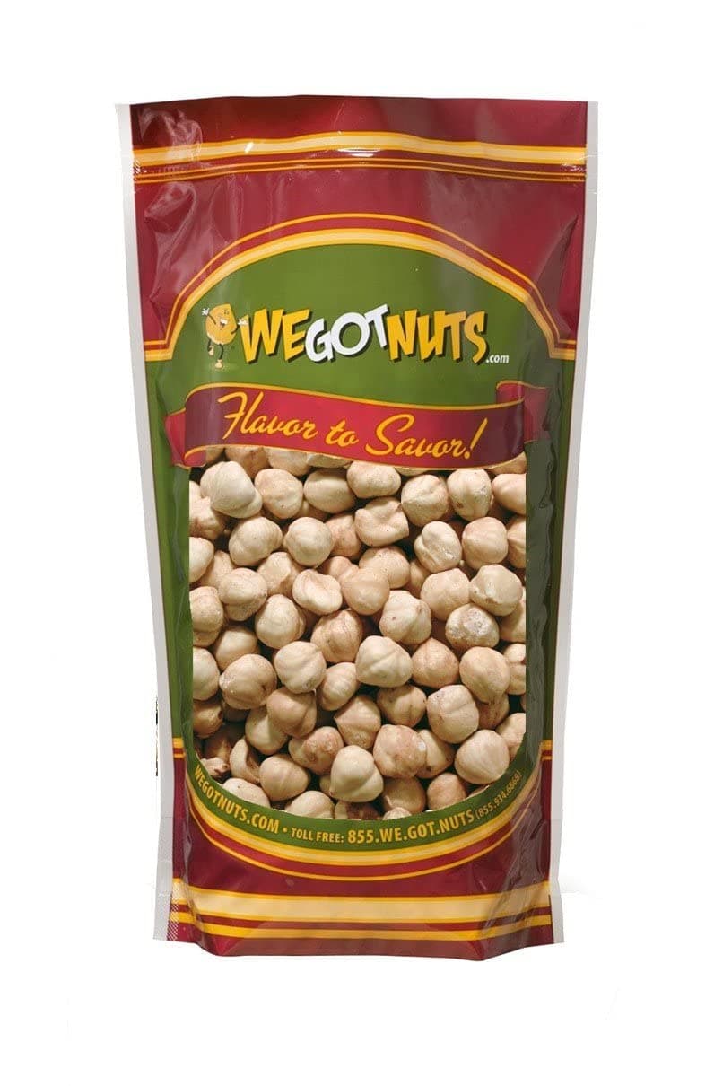 Blanched Hazelnuts Filberts 3 Pounds, Dry Roasted Unsalted - No Shell - Packed Fresh in Resealable Bag) We Got Nuts®