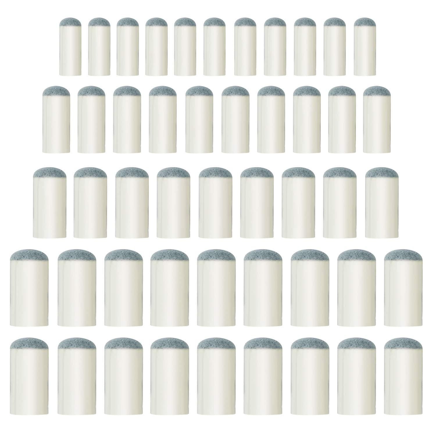 ABOAT50 Pieces 4 Sizes Pool Cue Tips Slip-On Billiard Cue Tips Replacement, 9 mm, 10 mm, 12 mm, 13 mm
