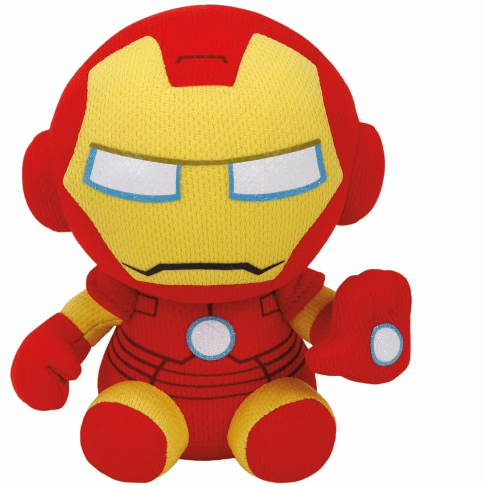 TY Marvel Avengers Iron Man Regular, Licensed Squishy Beanie Baby Soft Plush Toys, Collectible Cuddly Stuffed Teddy