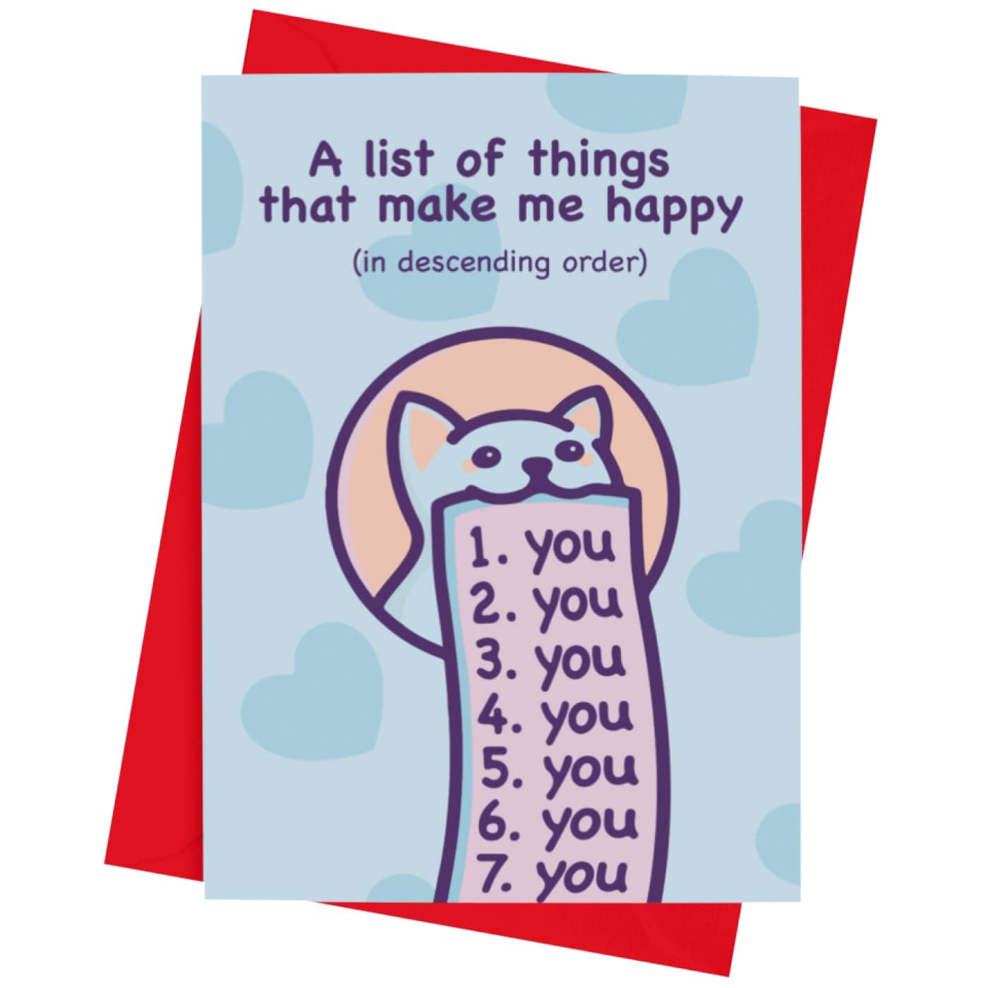 Quirky and Modern Greeting Card. Perfect for Valentines, Anniversary, Love, Missing You, Just Because - Funny and Stylish Design with Envelope (Only You)