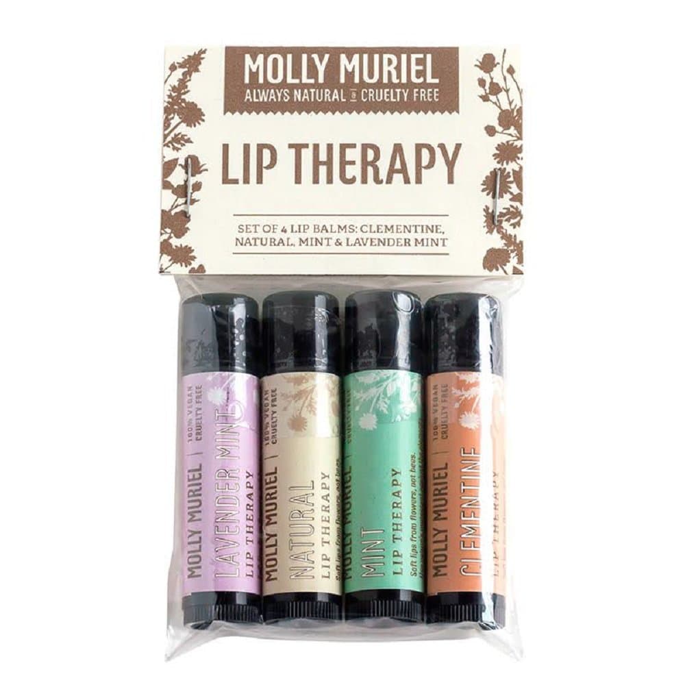 Molly Muriel Apothecary Lip Therapy Set, Vegan Lip Balm, Beeswax Free!