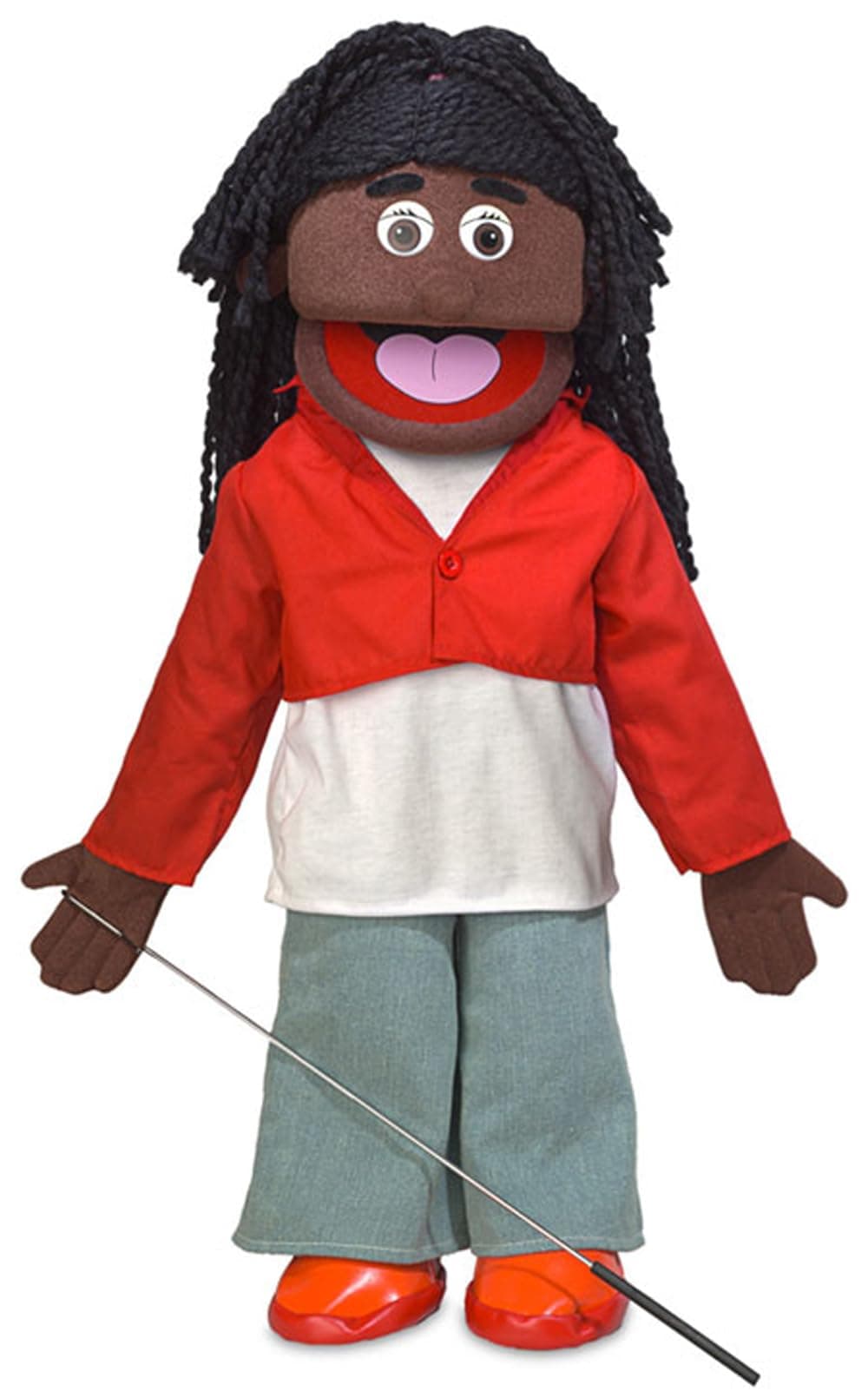 Sierra, Black Girl, Full Body, Ventriloquist Style Puppet, 65cm