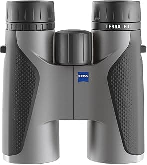 Terra ED Binoculars 10x42 Waterproof, and Fast Focusing with Coated Glass for Optimal Clarity in All Weather Conditions for Bird Watching, Hunting, Sightseeing, Grey