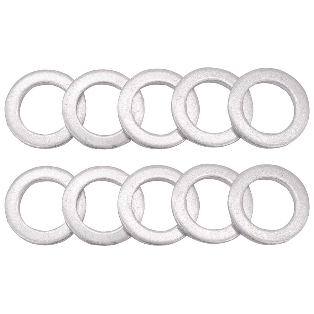 M14 Oil Drain Plug Gaskets Crush Washers Seals Rings Compatible with Hon da Yamaha Triumph Kawasaki Suzuki, Used for Oil Change, Replacement for The Part # 94109-14000, 10 Pack