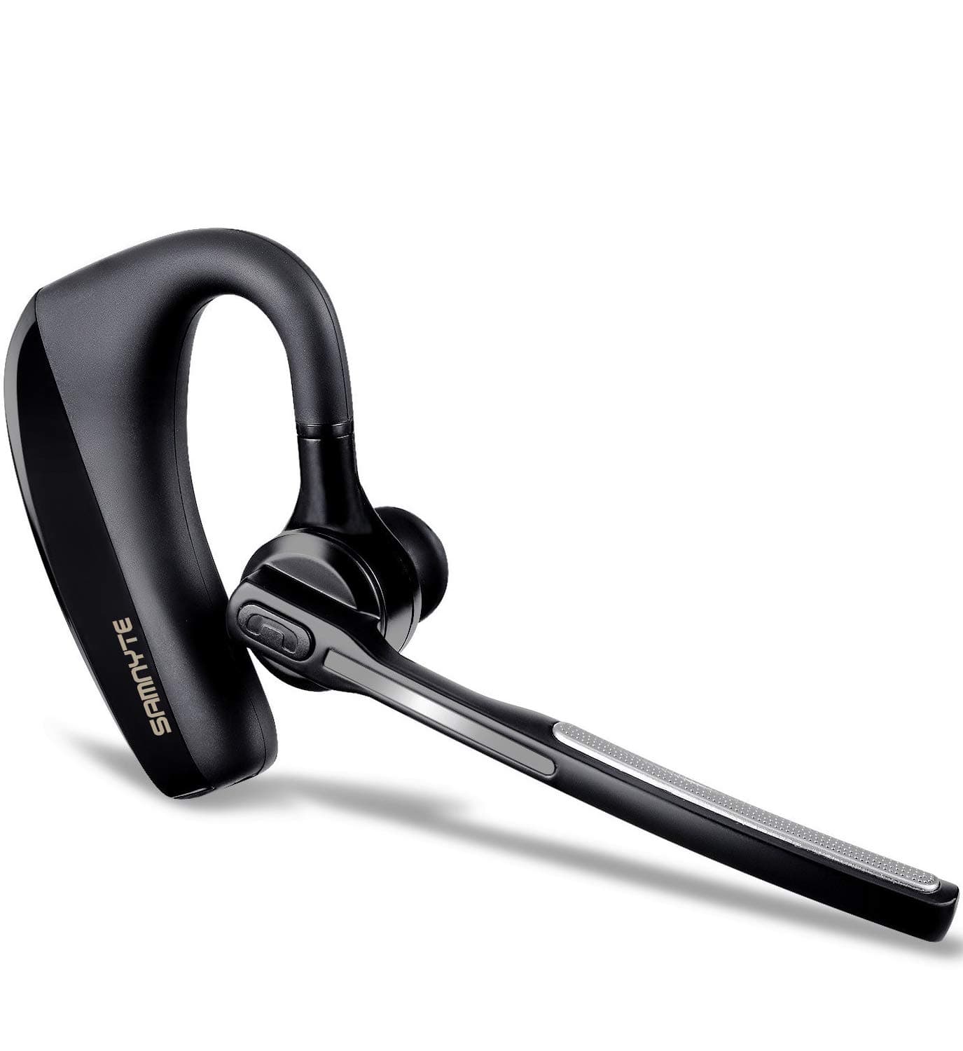 Samnyte Bluetooth Headset, 10Hrs Talk Time V4.1 Hands Free Car Bluetooth Headphones Noise Reduction Microphone and Mute Switch Wireless Earpiece for Office/Driver/Support iPhone Android