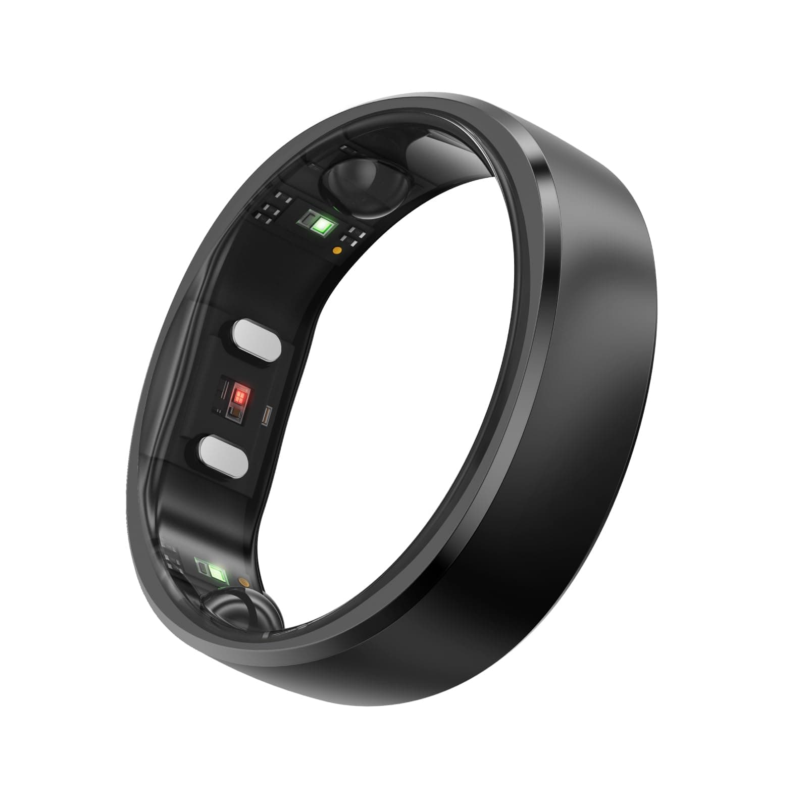 RingConn Gen 2 Smart Ring, No App Subscription, 12-Day Battery Life, Stress/Heart Rate/Women's Health Tracker, Android & iOS Compatible (Black, Size 11)