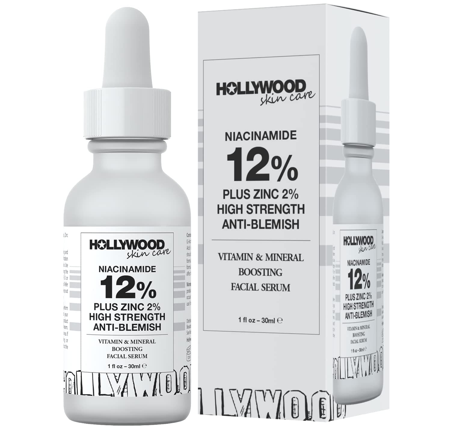 Niacinamide 12% Plus Zinc 2% Serum for Face - Skin Balancing Pore Reducing Face Serum for Combination and Oily Skin, Minimizes Large Pores 1oz