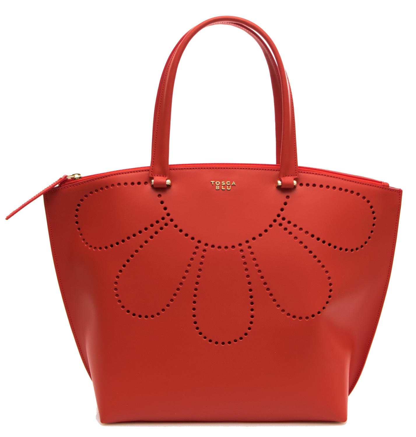 Tosca BluWOMEN'S BAG daisy large undershoulder bag perforated petals - Red - One size