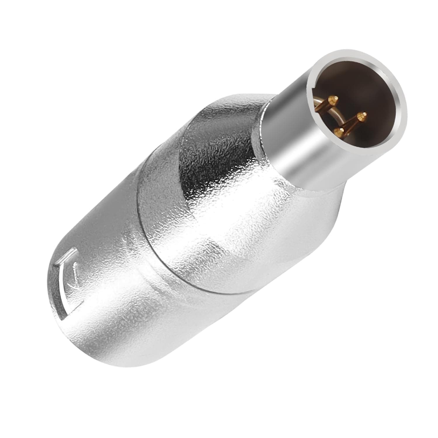 3Pin XLR to 3pin Mini XLR Headphone Mic Converter Adaptor x-l-r-3 Male to mini x-l-r Male Audio Balanced Conversion Plug, for Microphone Camera Camcorder Speaker