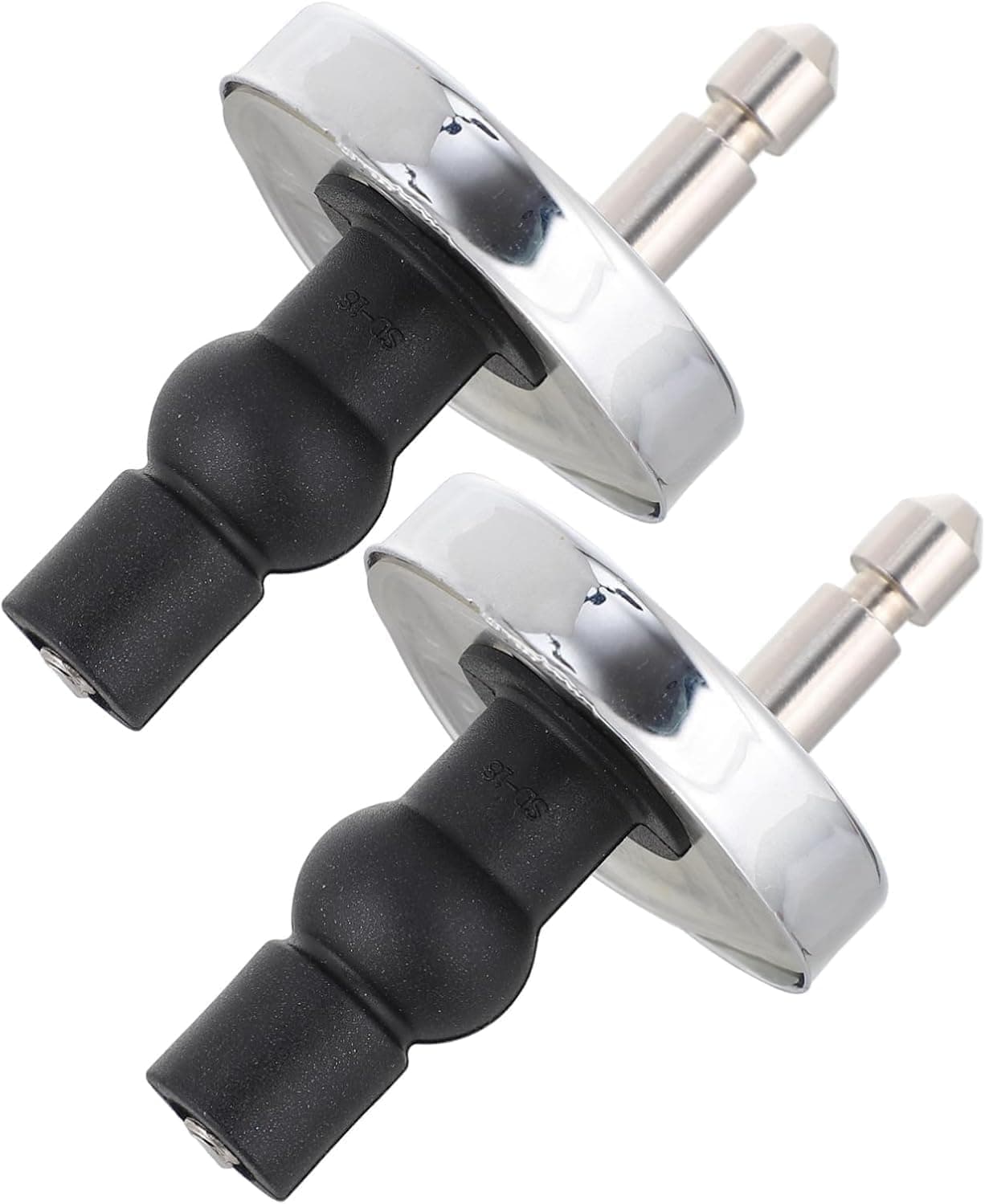 Upgraded 2 Full Set Toilet Seat Hinge Fixings Top Fix Nuts Screws Quick Release Hinges Fittings Rubber Back to Wall for Toilet Seat Hinges Replacement