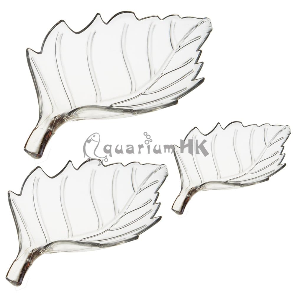 Hinter Aqua Aquarium Clear Acrylic Leaf Shape Shrimp Hamper Feeding Dish Food Bowl (S)