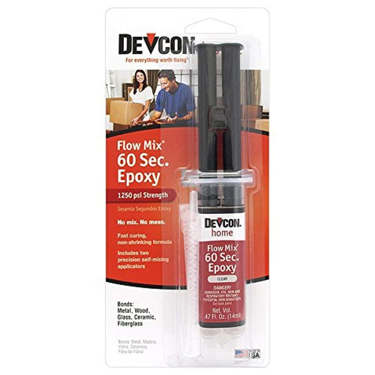 Devcon 21445 Flow-Mix 60-Second Epoxy - 14 ml