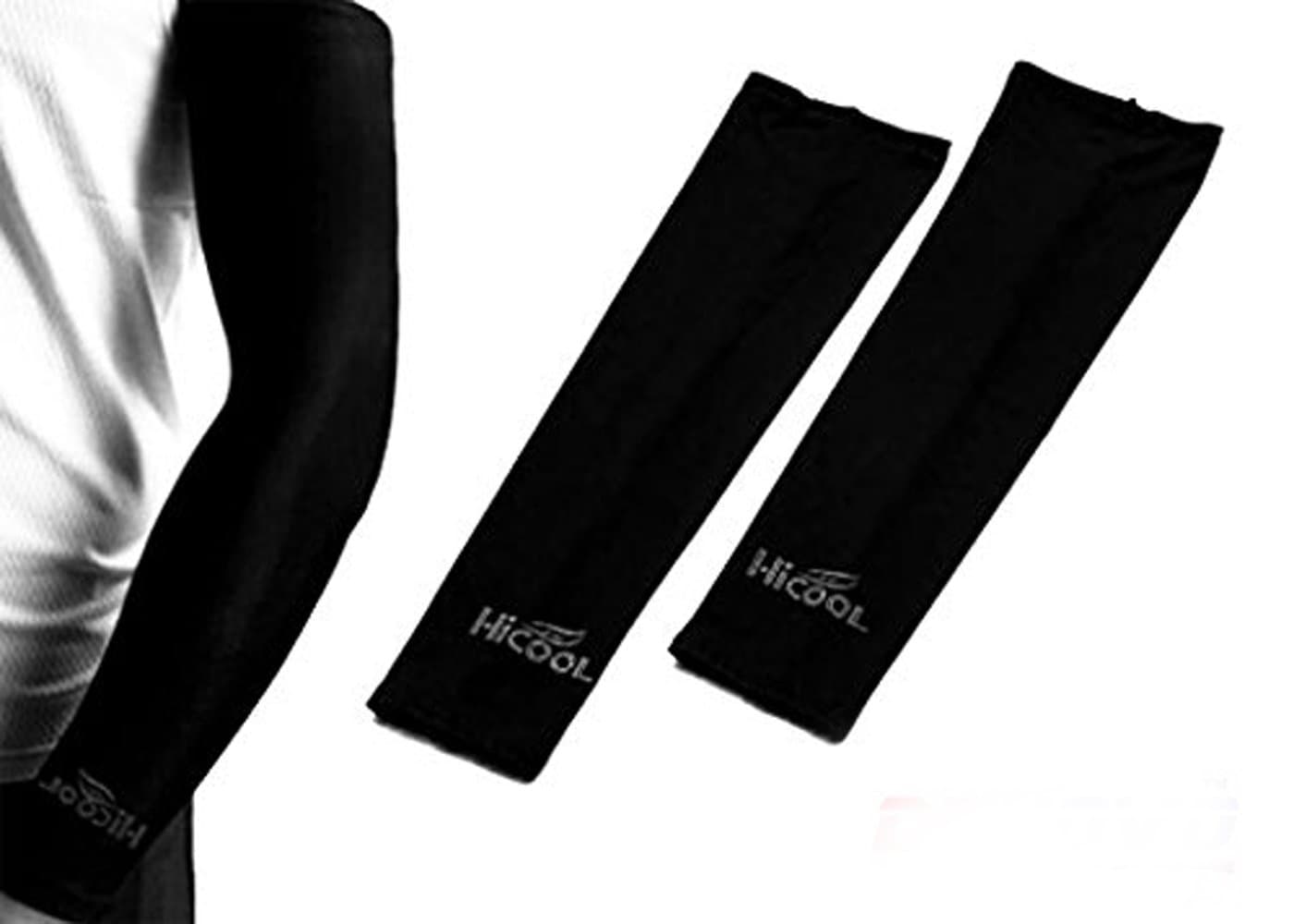 Hi Cool UV Protection arm slvees (Black)-Pack of 1 Pair