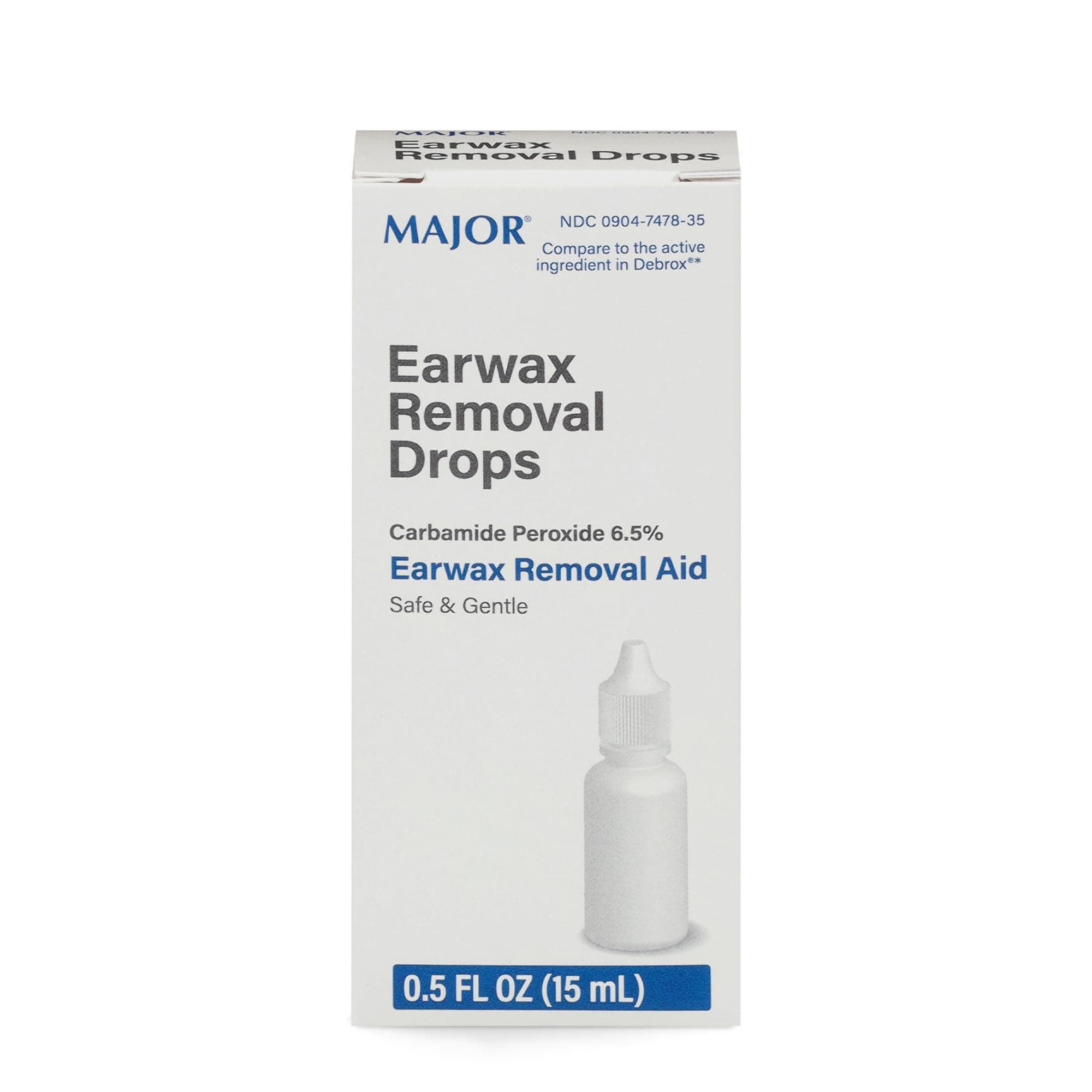MAJOR Ear Drops Earwax Removal Aid 0.5oz 15mL CARBAMIDE PEROXIDE 6.5% USA