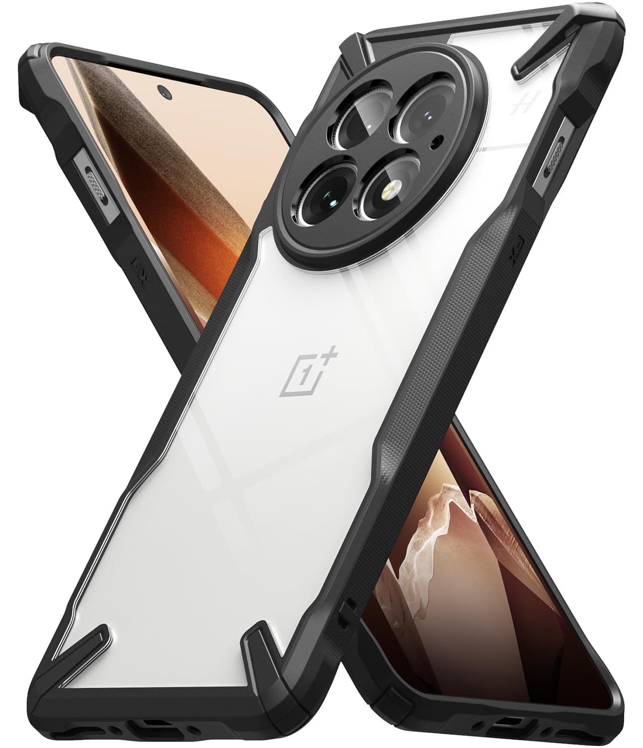 Ringke Fusion-X [Heavy Duty Protection] Compatible with OnePlus 13 Case, Scratch Resistant Shockproof Protective X-Design Bumper Cover - Black