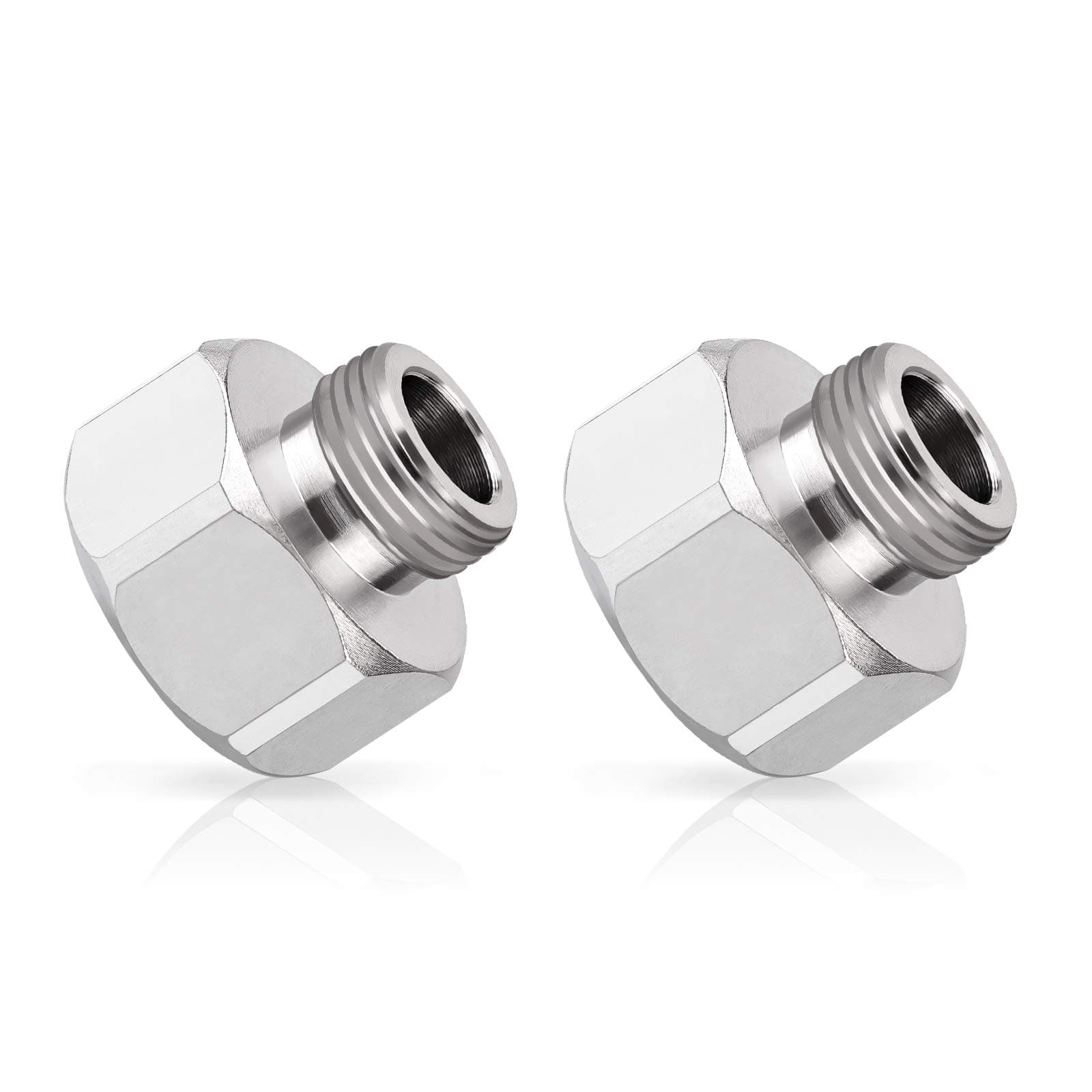 Water Hose Adapter, Arofa Brass Pipe Fittings, G 1/2 Female to G 3/8 Male Reducer Adapter, Faucet Supply Hose Adapter with Rubber Washer, Compression Fitting(2 Pack)