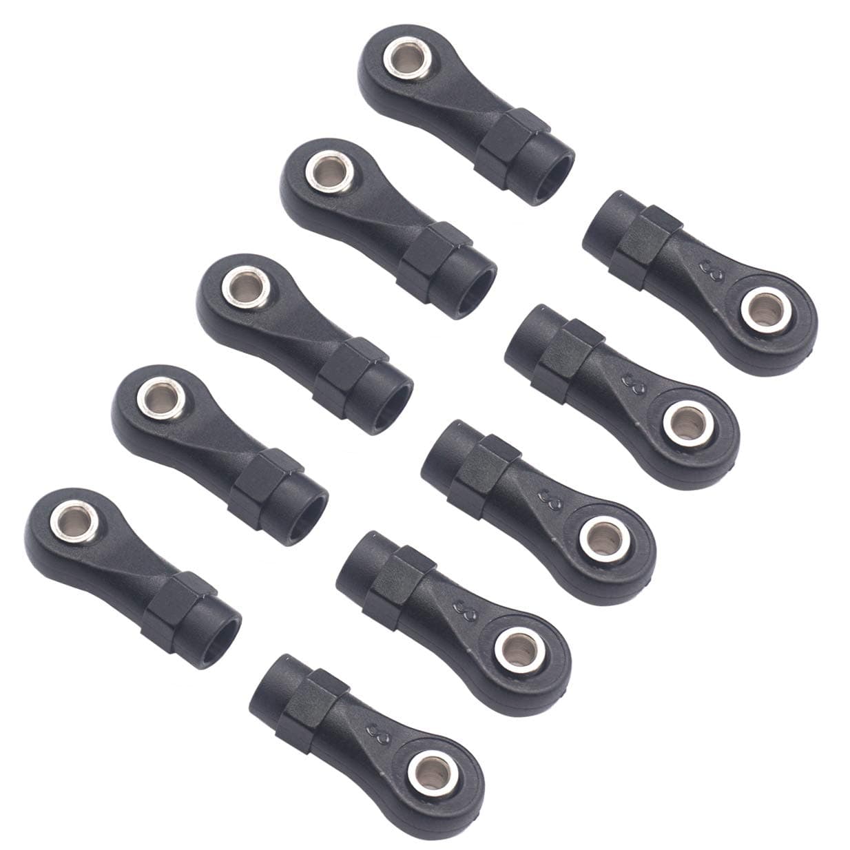 ShareGoo 10Pack M4 Plastic Tie Rod End Ball Joint Link Ball Head Holder Compatible with Traxxas TRX-4 Axial SCX10 HSP 90046 90047 1/10 RC Crawlers Car (25mm)