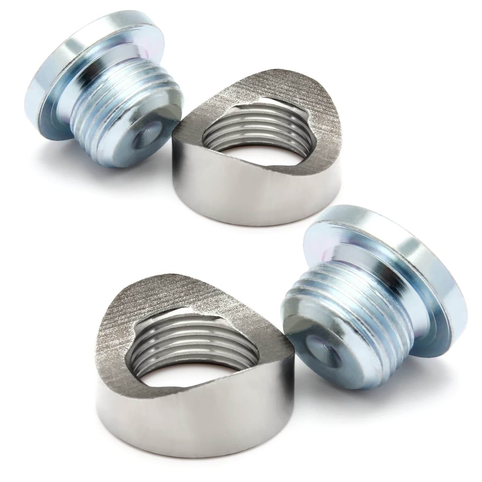 Ledaut M18X1.5 Bung and Plug Notched Style Bung and Plug (2 Bungs/ 2 Plugs) Notched Style Fitting Bungs M18X1.5