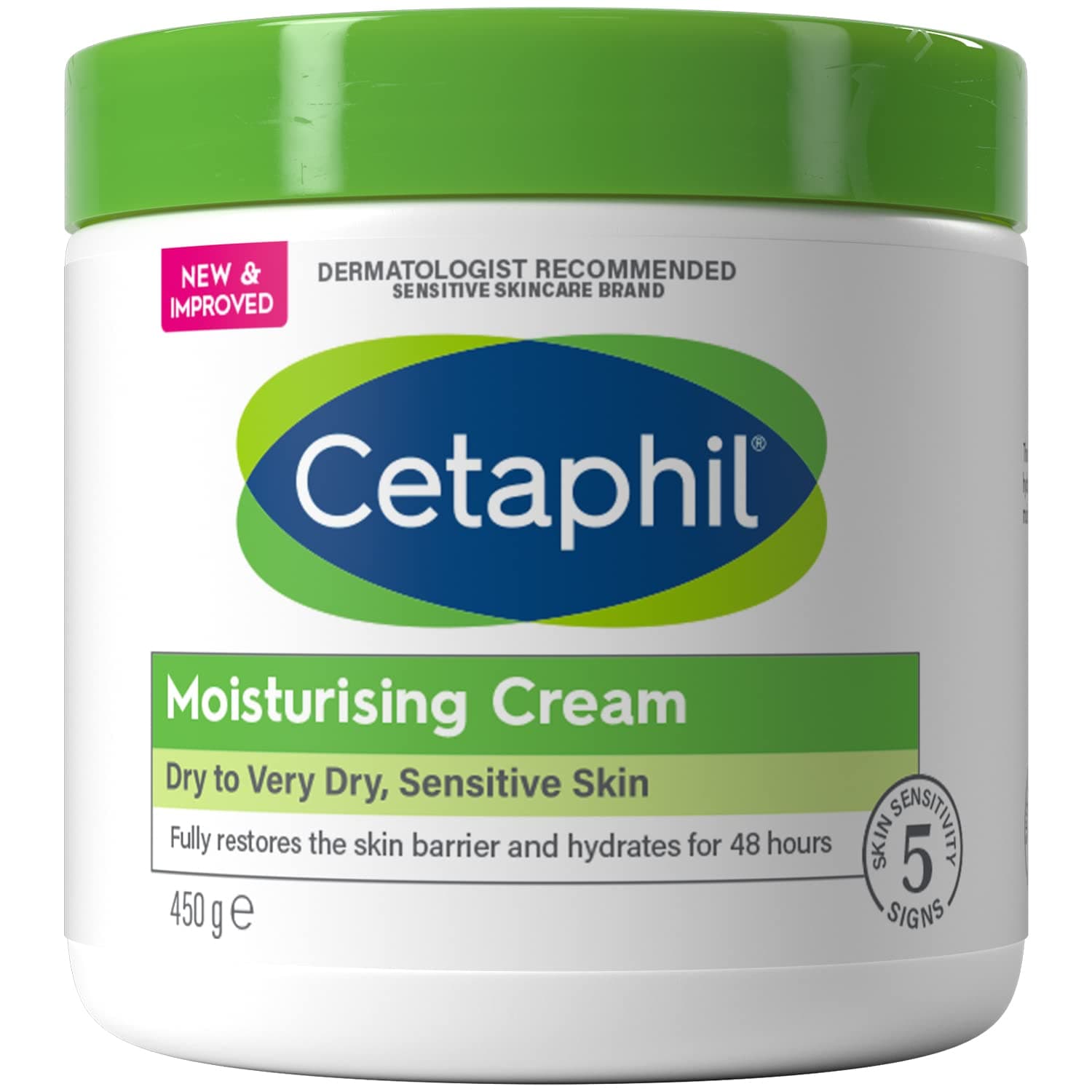 450g, Moisturising Cream For Dry to Very Dry, Sensitive Skin, With Niacinamide & Vitamin E