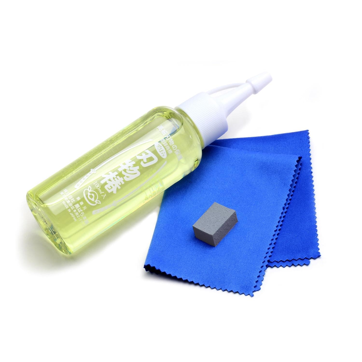 Yoshihiro 100% Pure Tsubaki Japanese Knife Maintenance Oil 3.4oz(100ml) with Complimentary Sabitori Rust Eraser