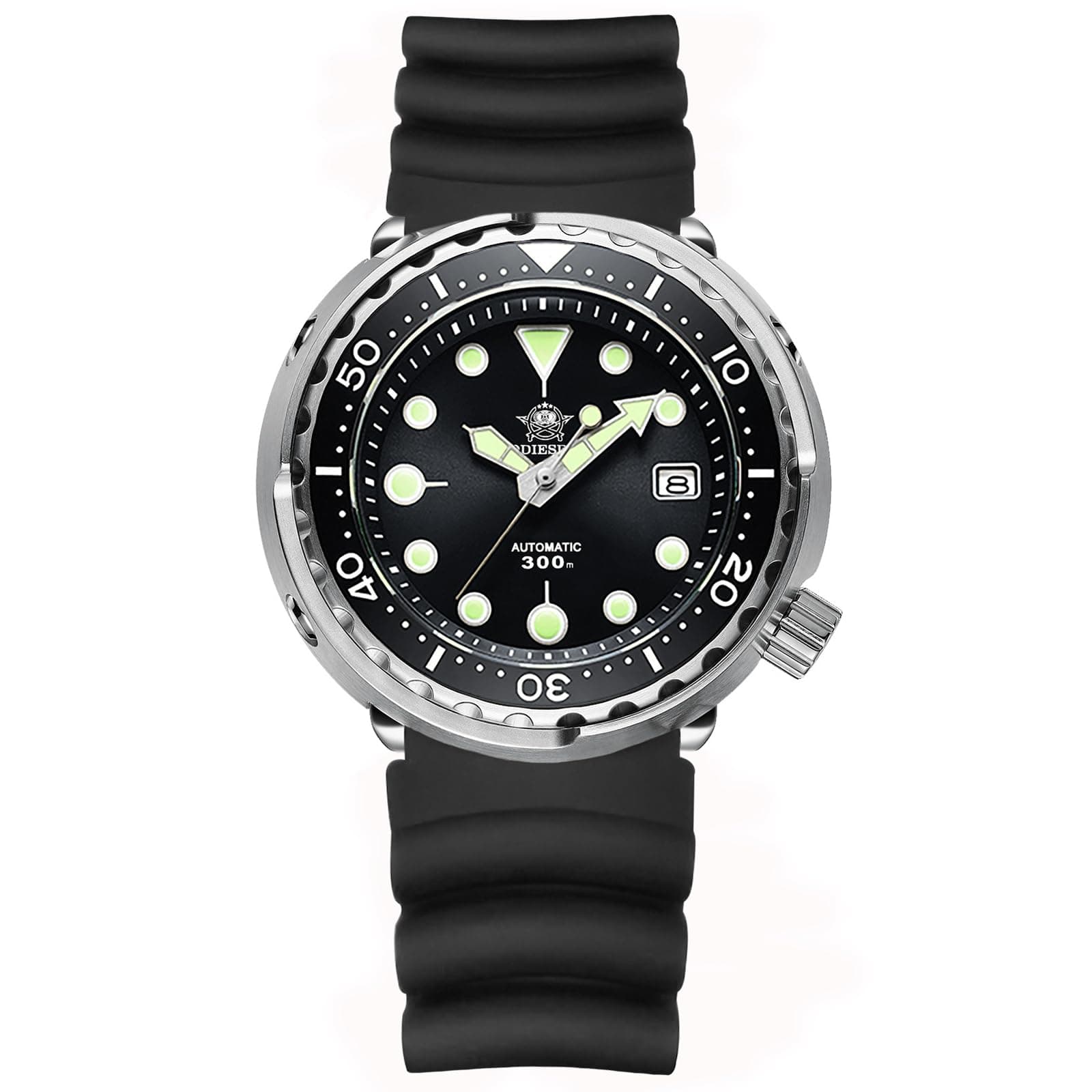 44.5 MM Large Face Dive Watches for Men, Automatic Wristwatch NH35a Diver 300 M Luminous Sapphire Crystal Watch My-H5