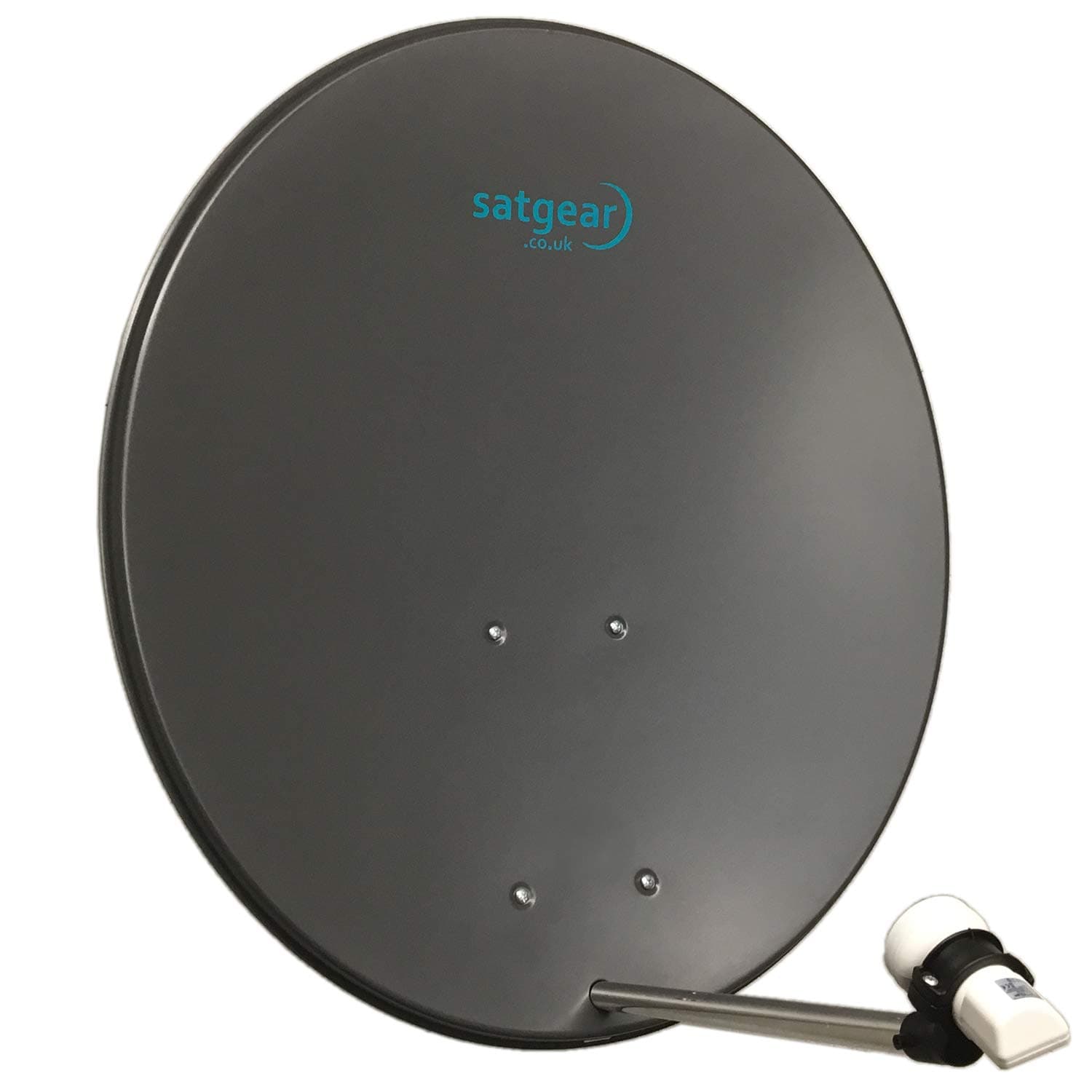 80cm Motorised Satellite Dish Kit with satfinder, single LNB, and 20m cable