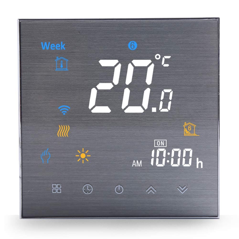 WiFi Smart Thermostat Electric Heating-Programmable WiFi Thermostats for Home(2019Update) Wireless Digital Temperature Controller, Remote Control Room Thermostat Compatible with Alexa Google Home16A