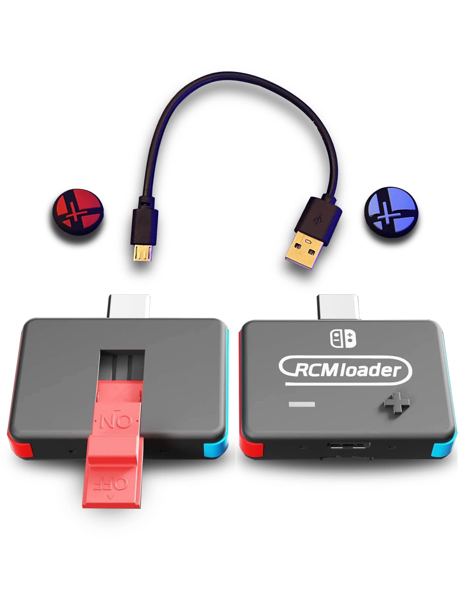 Upgraded Switch RCM Loader One Payloads Injector Tool Sets, Plug & Play to Boot into CFW for Switch, Built-in ReiNX, SX, and Hekate, Including Injector, Jig, Micro USB Cable, and thumbstick covers