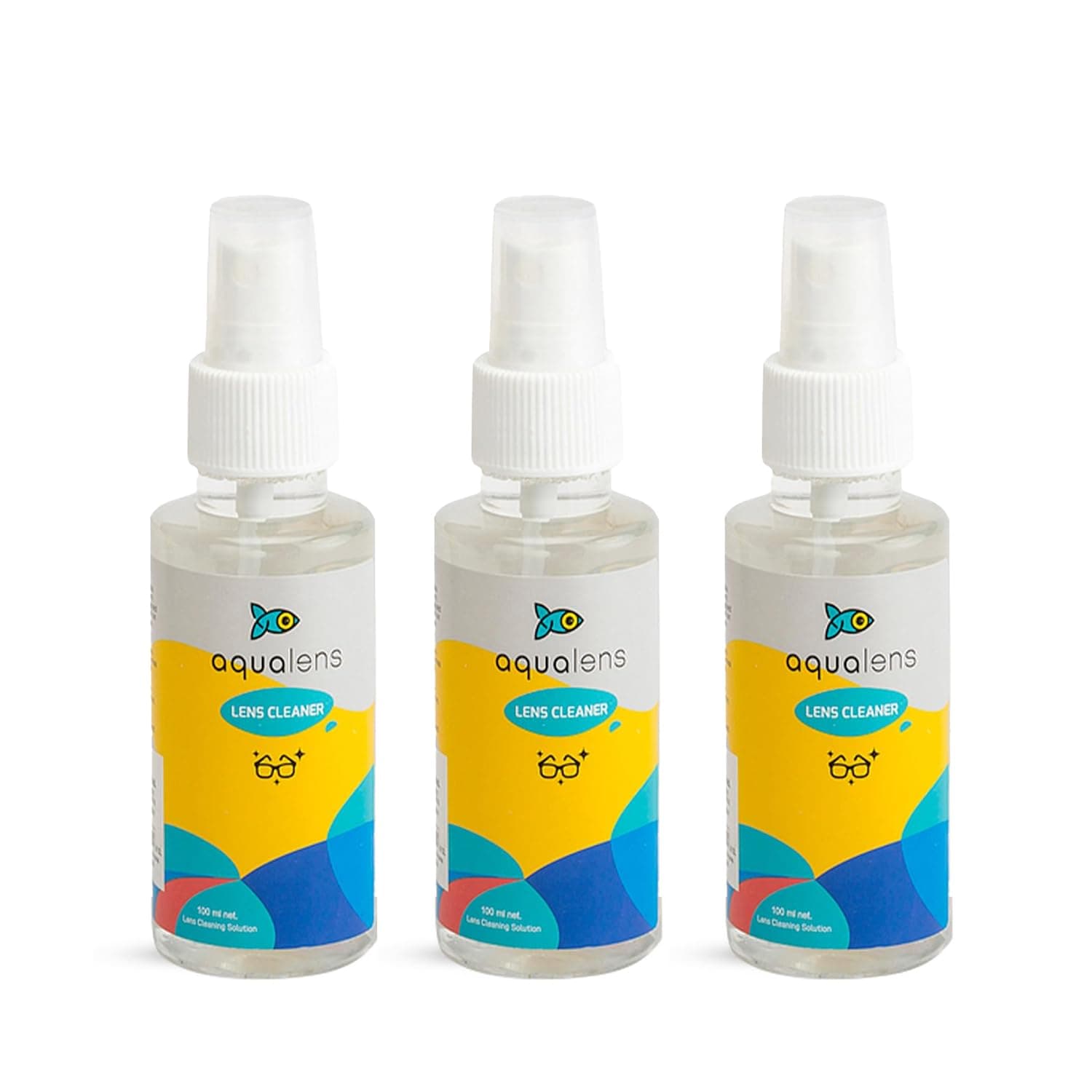 Aqualens Spectacle lens cleaner | Pack of 3(100 ML each)