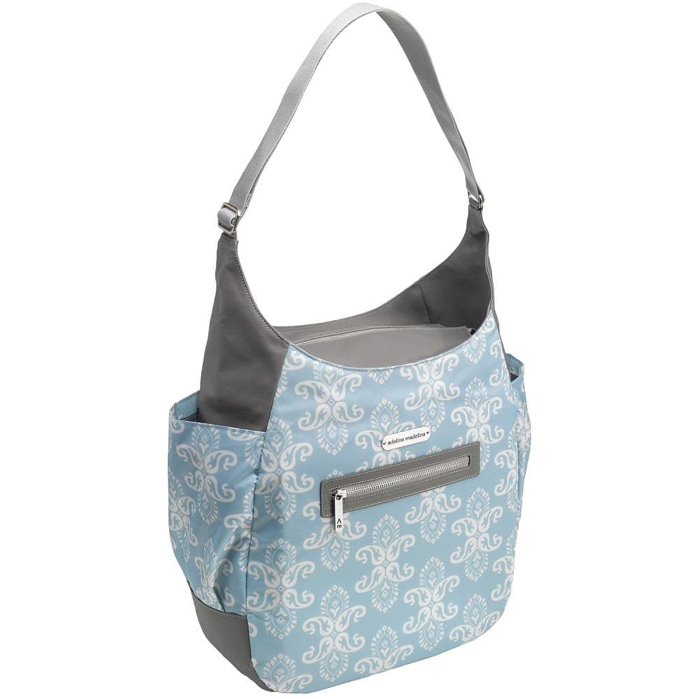 Adelina Madelina I'll Handle It Hobo Diaper Bag - Cerulean/Ivory