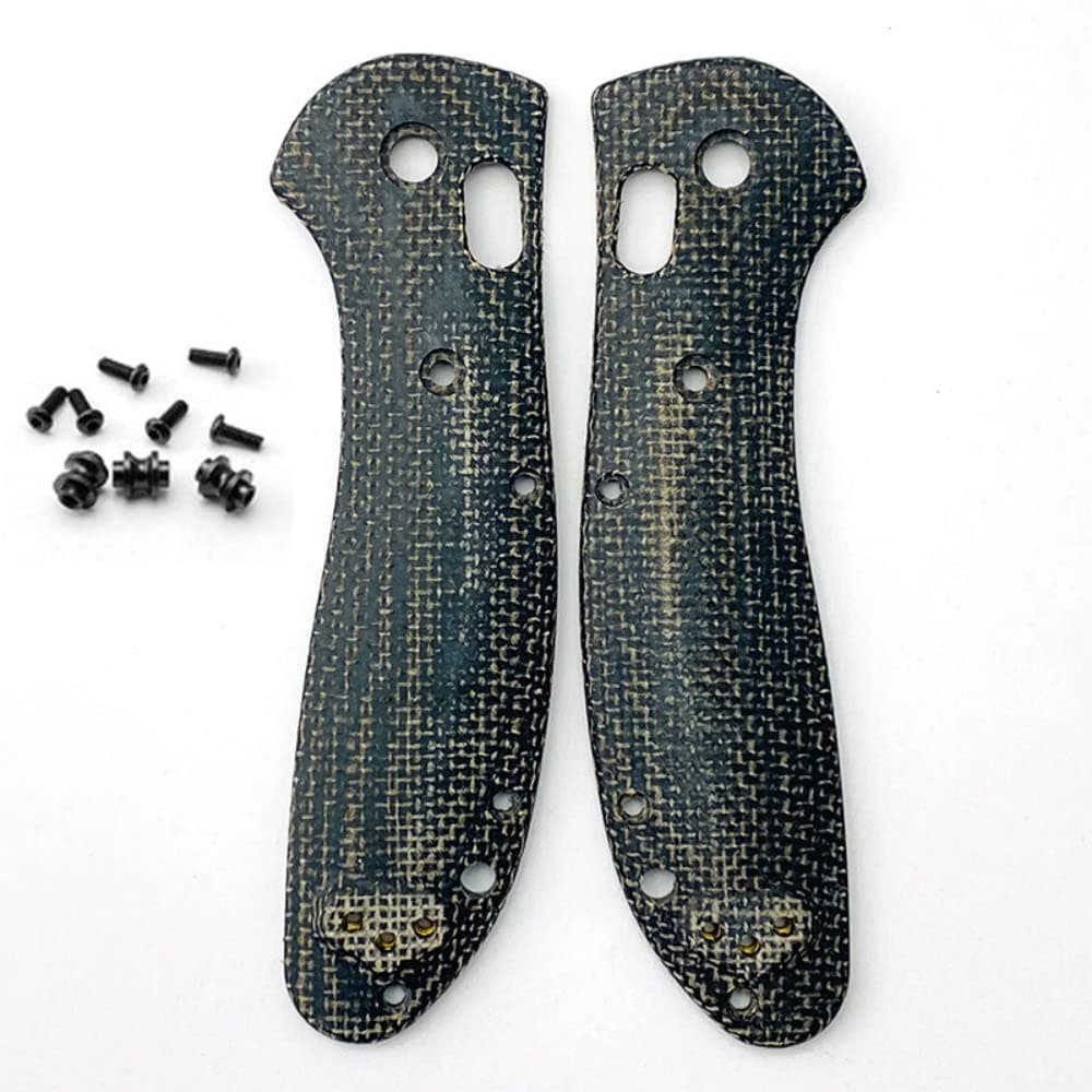 1 Pair Micarta Handle Scales Handles Patch DIY Tool Material Designed for Benchmade Griptilian 551 550(Screws Included)