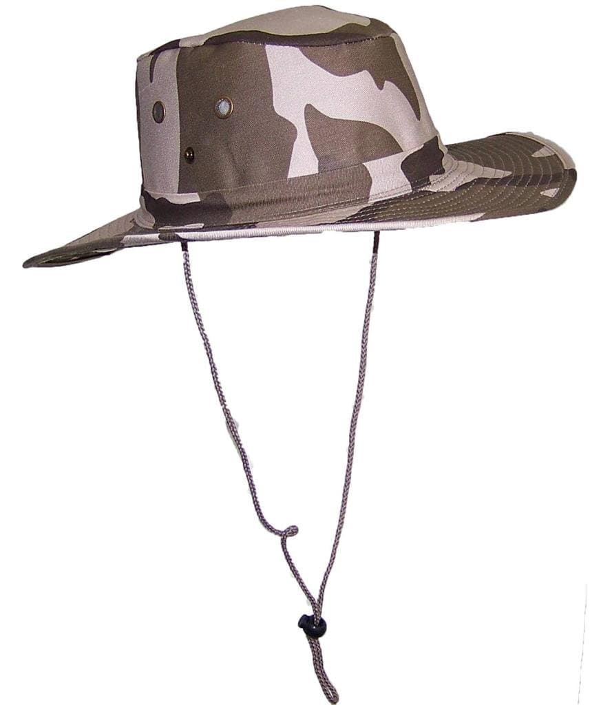 Tropic Hats 2 3/4" Wide Brim Men Safari/Outback Summer Hat w/Snap up Sides - Desert Camo Extra Large