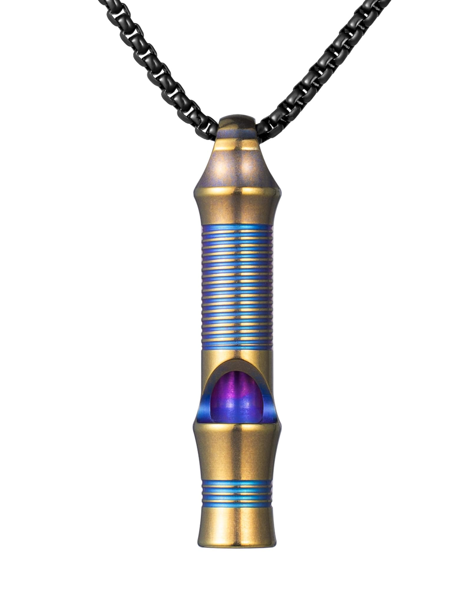TISURTitanium Emergency Whistle,EDC Safety Whistles Necklace Loud up to 120db,Survival Whistles for Survival,Hiking,Camping,Pets Training