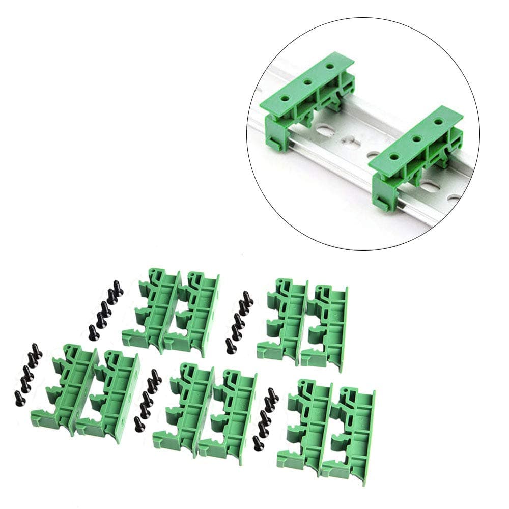 Set of 5 PCB Din C45 Rail Adapter Circuit Board Mounting Bracket Holder Carrier 35mm